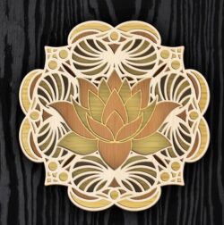Layered Mandala puzzle E0021380 file cdr and dxf free vector download for laser cut