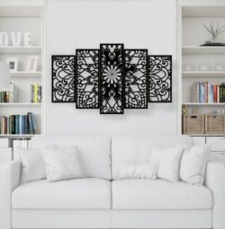 Mandala wall decor E0021386 file cdr and dxf free vector download for laser cut