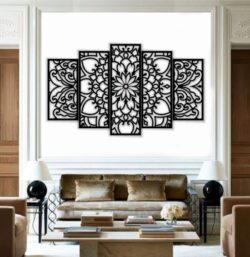 Mandala wall decor E0021470 file cdr and eps svg free vector download for laser cut plasma