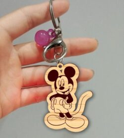 Mickey keychain E0021529 file cdr and dxf free vector download for laser cut