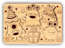 Monster puzzle E0021656 file cdr and dxf free vector download for laser cut