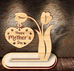 Mother’s day decoration E0021710 file cdr and dxf free vector download for laser cut