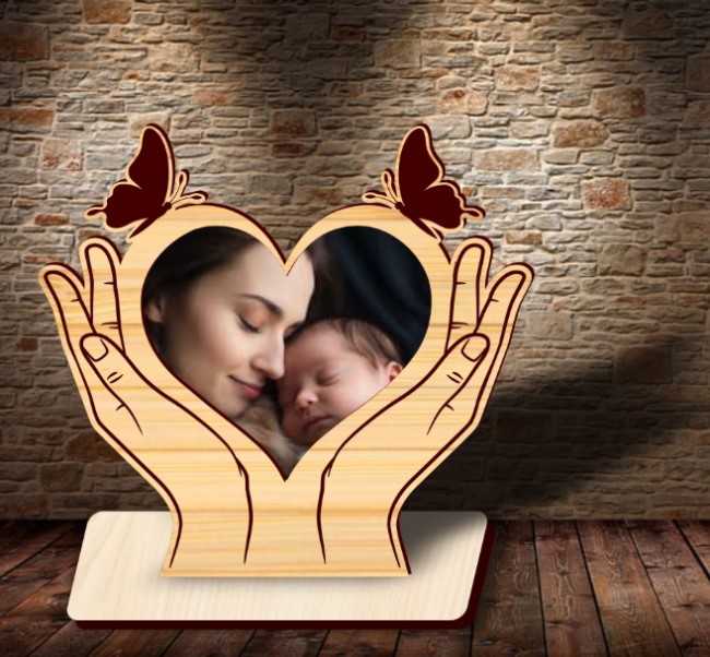 Mother's day photo frame E0021590 file cdr and dxf free vector download for laser cut