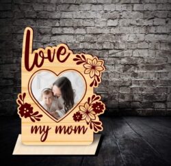 Mother’s day photo frame E0021609 file cdr and dxf free vector download for laser cut