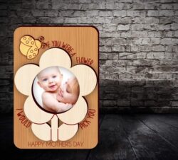 Mother’s day photo frame E0021639 file cdr and dxf free vector download for laser cut