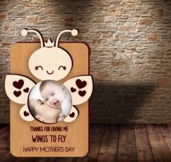 Mother’s day photo frame E0021640 file cdr and dxf free vector download for laser cut