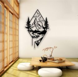 Mountain E0021660 file cdr and dxf free vector download for laser cut plasma