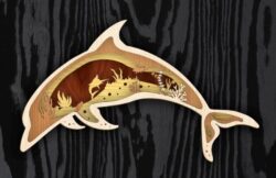 Multilayer Dolphin E0021532 file cdr and dxf free vector download for laser cut