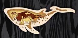 Multilayer Whale E0021533 file cdr and dxf free vector download for laser cut