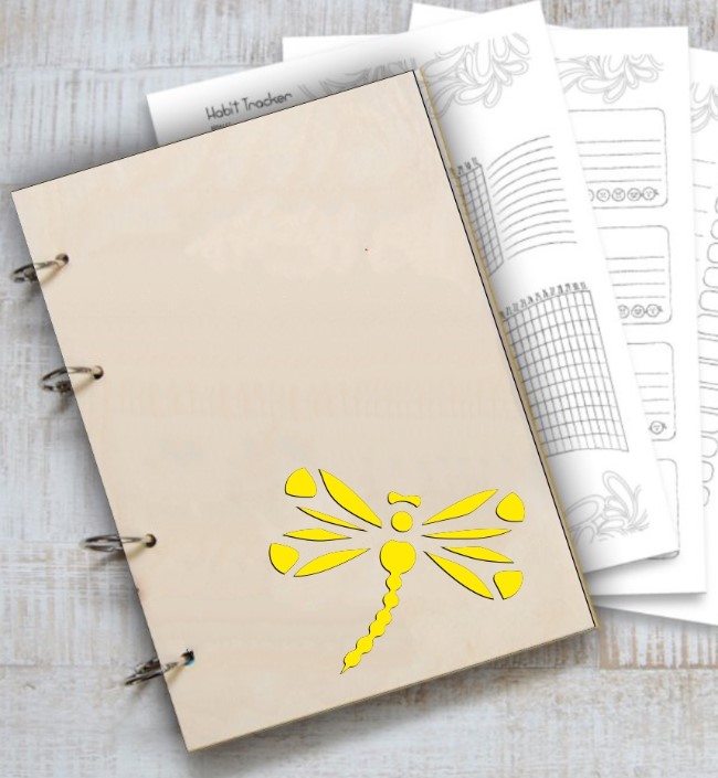 Notebook cover E0021597 file cdr and dxf free vector download for laser cut
