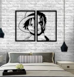 One Piece wall decor E0021663 file cdr and dxf free vector download for laser cut plasma