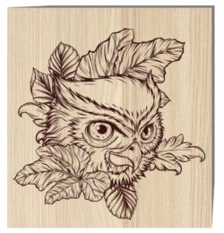 Owl E0021353 file cdr and dxf free vector download for laser engraving machine