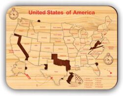 United states of America puzzle E0021377 file cdr and dxf free vector download for laser cut
