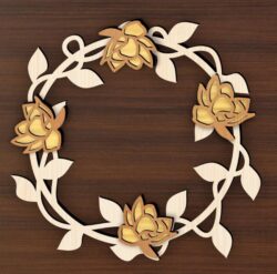 Wreath E0021712 file cdr and dxf free vector download for laser cut
