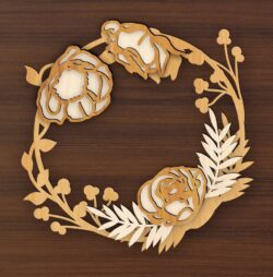 Wreath E0021716 file cdr and dxf free vector download for laser cut