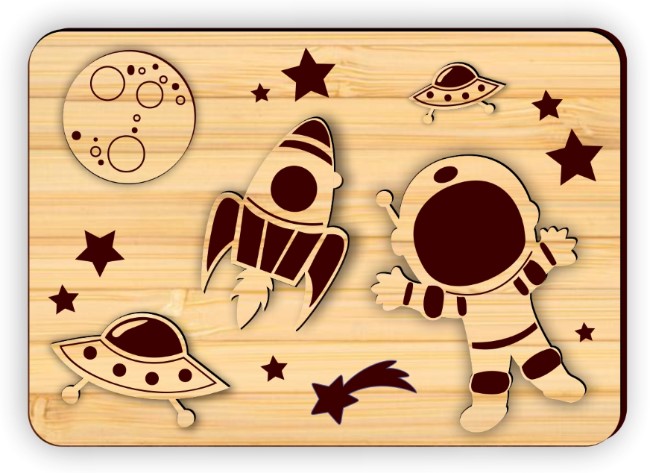 Space puzzle E00215623 file cdr and dxf free vector download for laser cut