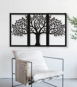 Tree wall decor E0021476 file cdr and eps svg free vector download for laser cut plasma