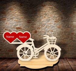 Valentine bicycle E0021552 file cdr and dxf free vector download for laser cut