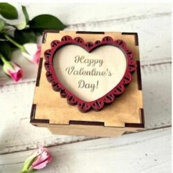 Valentine box E0021411 file cdr and dxf free vector download for laser cut
