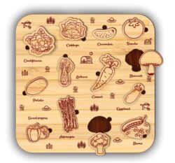 Vegetable puzzle E0021378 file cdr and dxf free vector download for laser cut