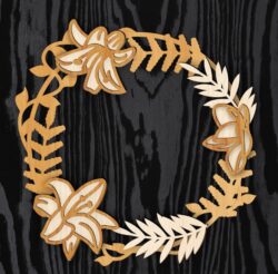 Wreath E0021714 file cdr and dxf free vector download for laser cut