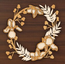 Wreath E0021715 file cdr and dxf free vector download for laser cut