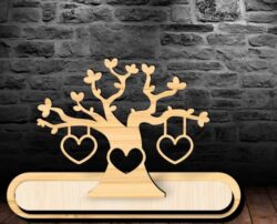 Tree photo frame E0021838 file cdr and dxf free vector download for laser cut