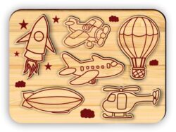 Air transport puzzle E0021985 file cdr and dxf free vector download for Laser cut