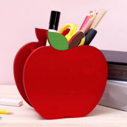 Apple pencil holder E0021935 file cdr and dxf free vector download for Laser cut