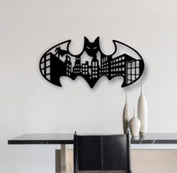 Bat man wall decor E0021870 file cdr and dxf free vector download for Laser cut plasma