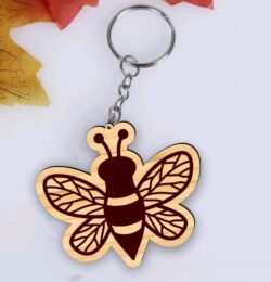 Bee keychain E0021928 file cdr and dxf free vector download for Laser cut
