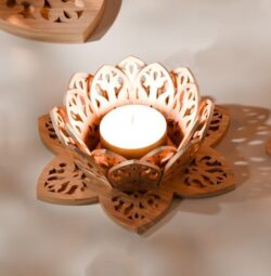Candle holder E0021819 file cdr and dxf free vector download for laser cut