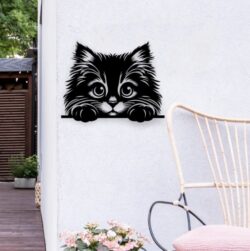 Cat wall decor E0021877 file cdr and dxf free vector download for Laser cut plasma