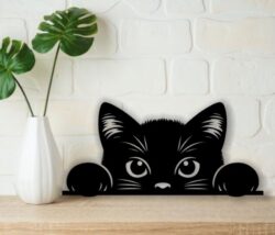 Cat wall decor E0021921 file cdr and dxf free vector download for Laser cut plasma