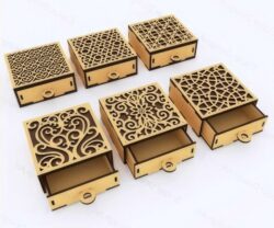 Drawer box E0021758 file cdr and dxf free vector download for laser cut
