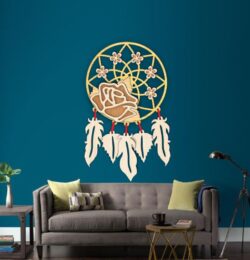 Dream catcher E0021829 file cdr and dxf free vector download for laser cut