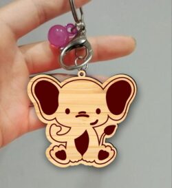Elephant keychain E0021930 file cdr and dxf free vector download for Laser cut
