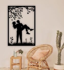 Fall in love wall decor E0021774 file cdr and dxf free vector download for laser cut