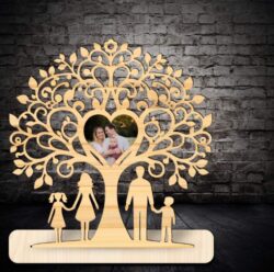 Family tree photo frame E0021893 file cdr and dxf free vector download for Laser cut