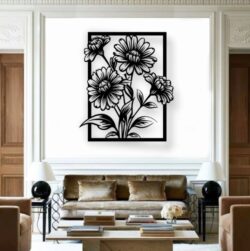 Flower E0021874 file cdr and dxf free vector download for Laser cut plasma