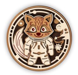 Fox in space E0021735 file cdr and dxf free vector download for laser cut