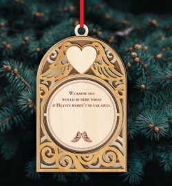 Heart memorial ornament E0022025 file cdr and dxf free vector download for Laser cut
