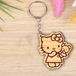 Kitty keychain E0021840 file cdr and dxf free vector download for laser cut
