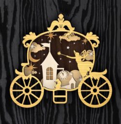 Layered carriage E0021968 file cdr and dxf free vector download for Laser cut