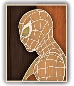 Layered spider man E0022000 file cdr and dxf free vector download for Laser cut