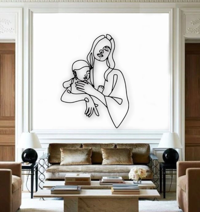 Mother and baby E0021765 file cdr and dxf free vector download for laser cut plasma