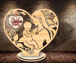 Mother’s day stand E0021881 file cdr and dxf free vector download for Laser cut