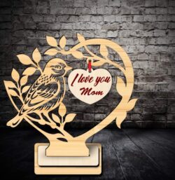 Mother’s day stand E0021882 file cdr and dxf free vector download for Laser cut