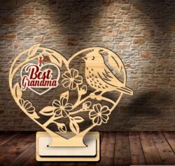 Mother’s day stand E0021885 file cdr and dxf free vector download for Laser cut