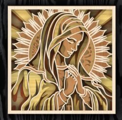 Multilayer Virgin Mary E0021820 file cdr and dxf free vector download for laser cut